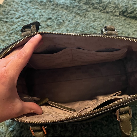 Michael Kors Olive Green Satchel Bag - Picture 2 of 3